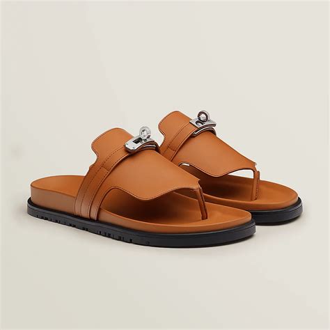 hermes slippers cognac|Hermes empire sandals.